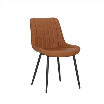 Vintage teri bilan ergonomik ovqat stul