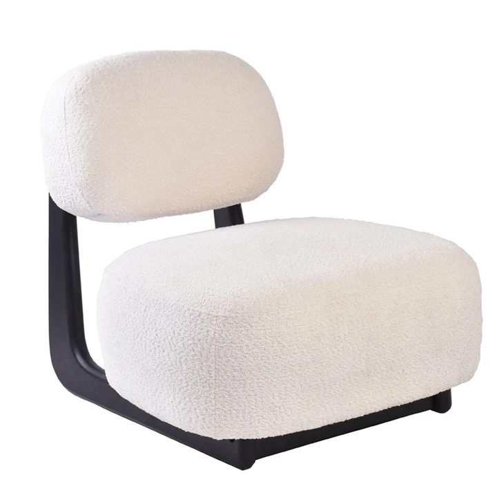 Partner Cashmere Fabric Cover Leisure Chair With Rubber Wooden Frame New Design ISLA